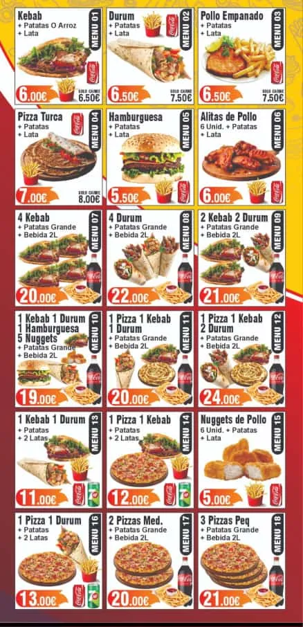 Menu_Restaurante Fast food doner Kebab_Lora del Río_image_4