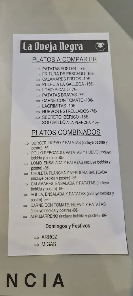 Menu_Restaurante la oveja negra_Berja_image_1