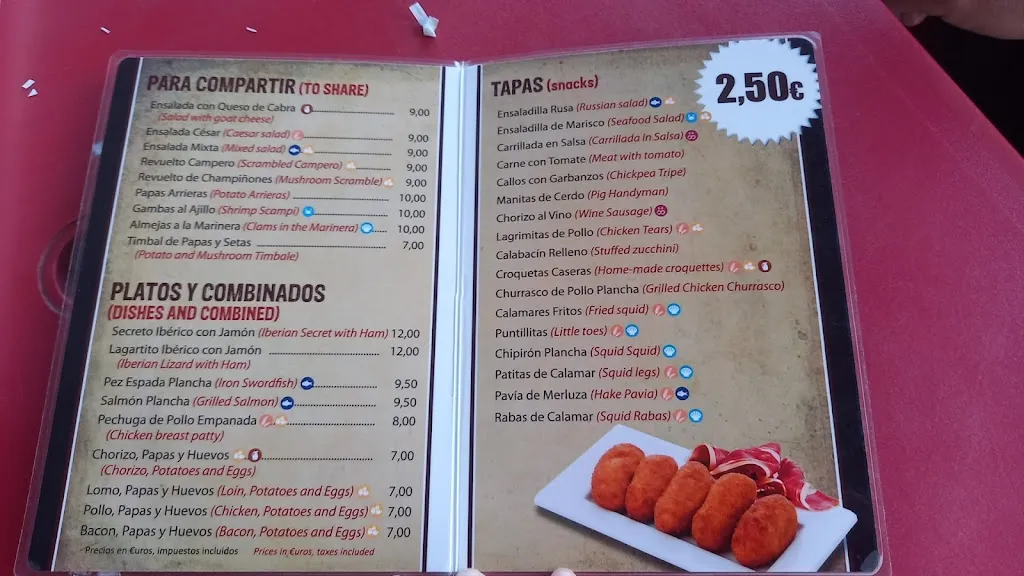 Menu_Bar Restaurante El Frenazo_Marchena_image_1