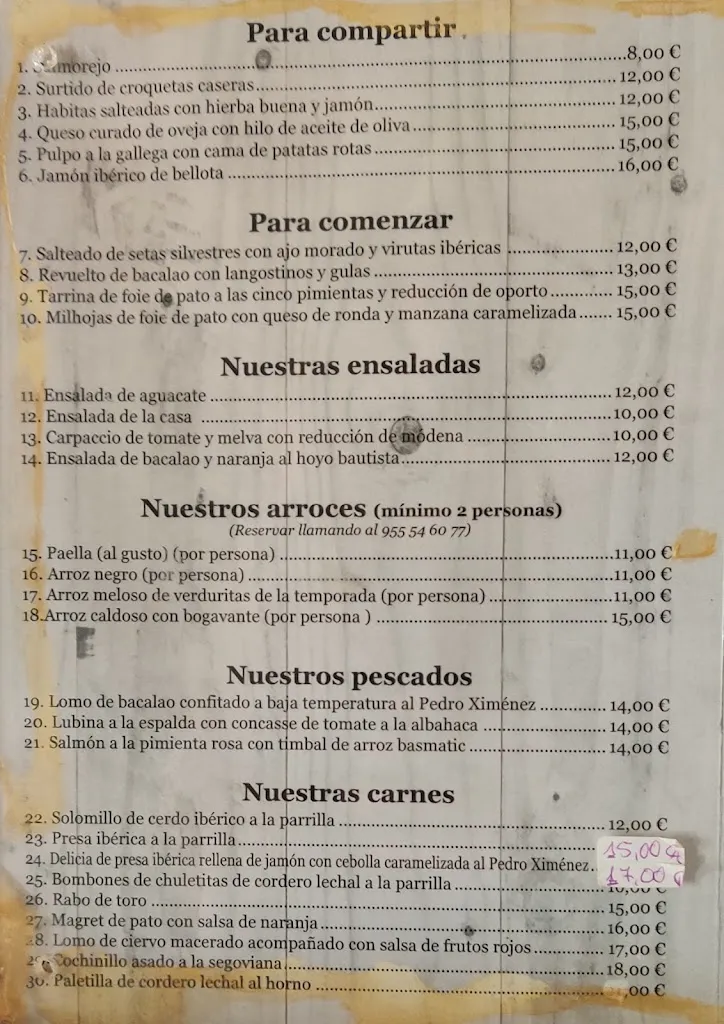 Menu_Hotel Rural Hoyo Bautista_Martín de la Jara_image_3