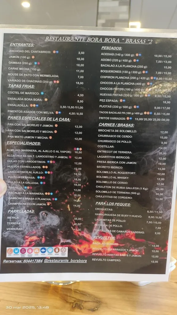 Menu_RESTAURANTE BORA BORA II* CARNES A LA BRASA_Mairena del Alcor_image_1