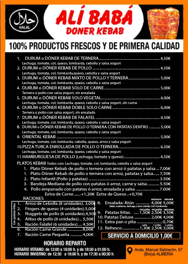 Menu_Ali baba Berja Almería_Berja_image_2