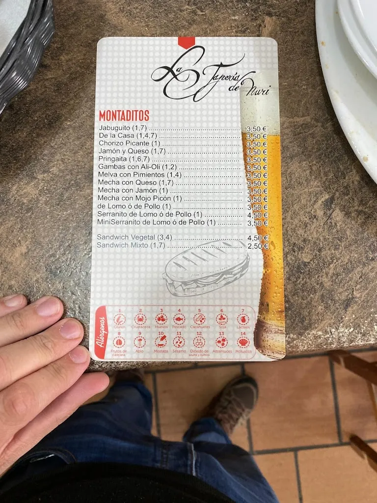 Menu_Tapería de Nuri_Mairena del Alcor_image_1
