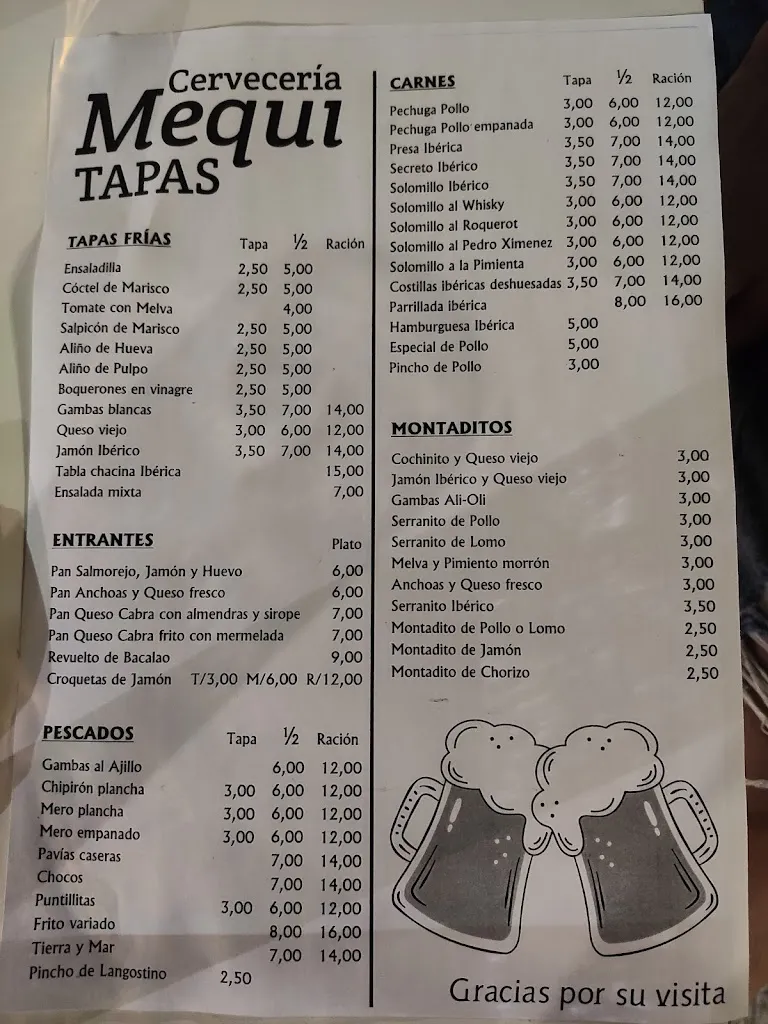 Menu_Bar Mequi Tapas Cervecería_Mairena del Alcor_image_1