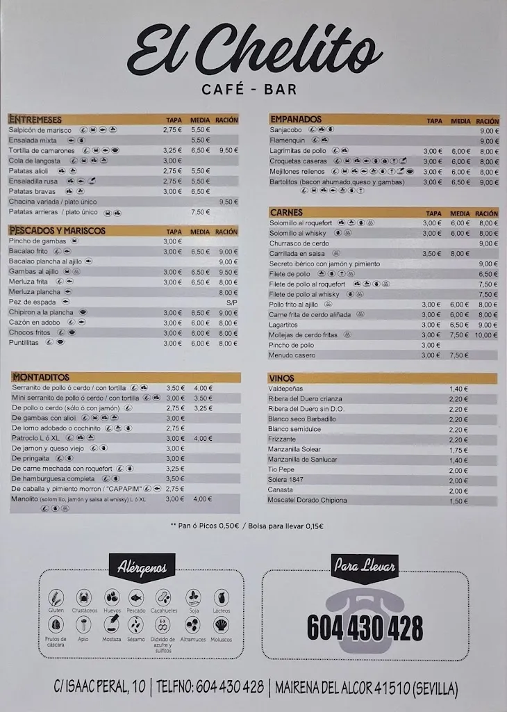 Menu_El Chelito Café Bar_Mairena del Alcor_image_1