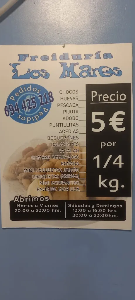 Menu_Freiduria Los Mares_Mairena del Alcor_immagine_1