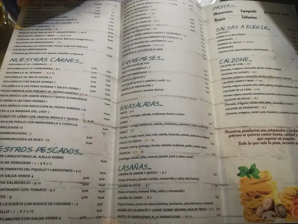 Menu_Restaurante Pizzería El Horno_Mairena del Alcor_immagine_3