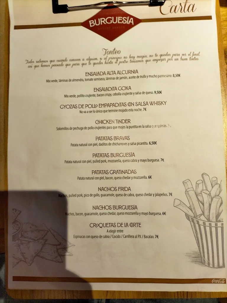 Menu_Burguesía Gastro Burger_Mairena del Alcor_immagine_3