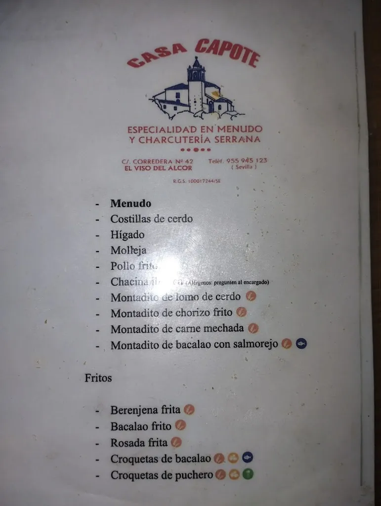 Menu_Bar Casa Capote_Mairena del Alcor_image_1