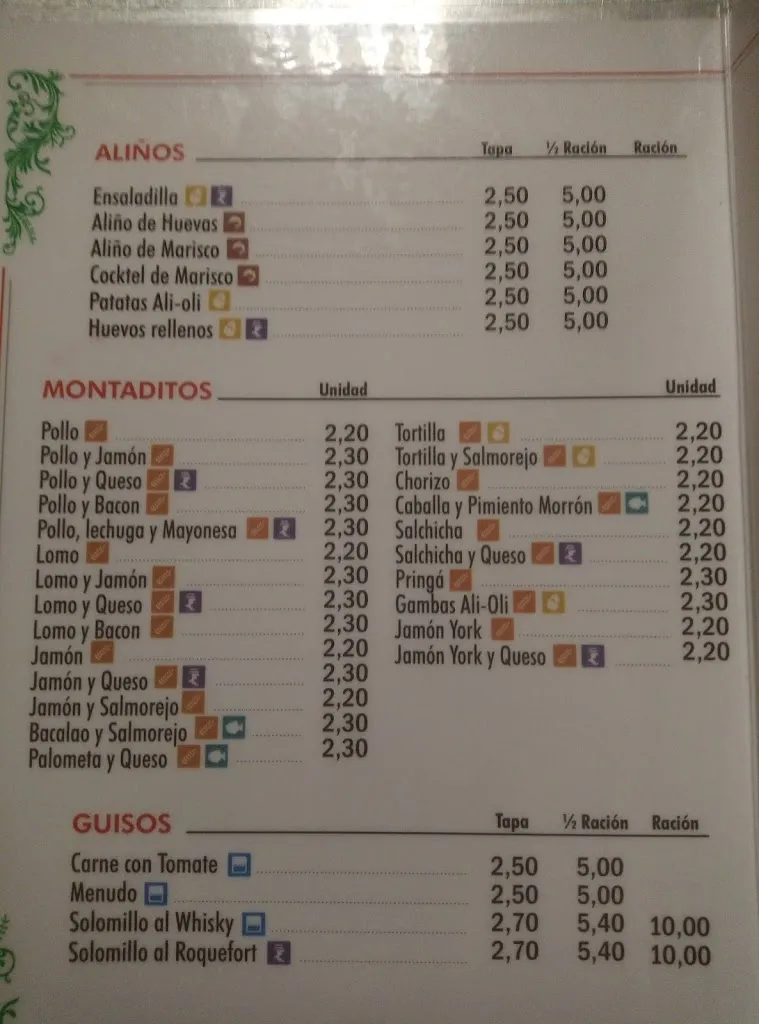 Menü_Bar Sánchez_Mairena del Alcor_Bild_1