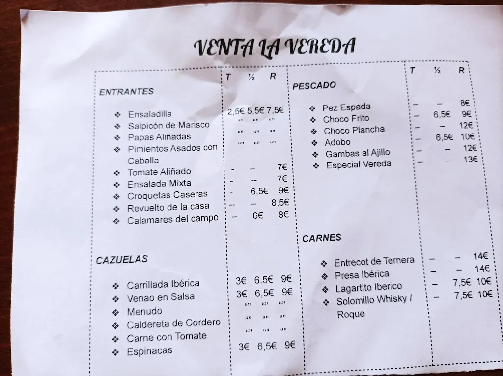 Menu_Venta la Vereda_Mairena del Alcor_image_1
