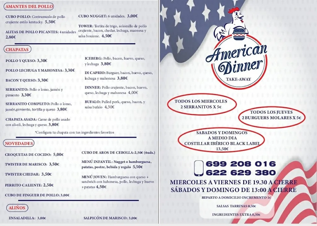 Menu_American Dinner_Molares Los_image_1