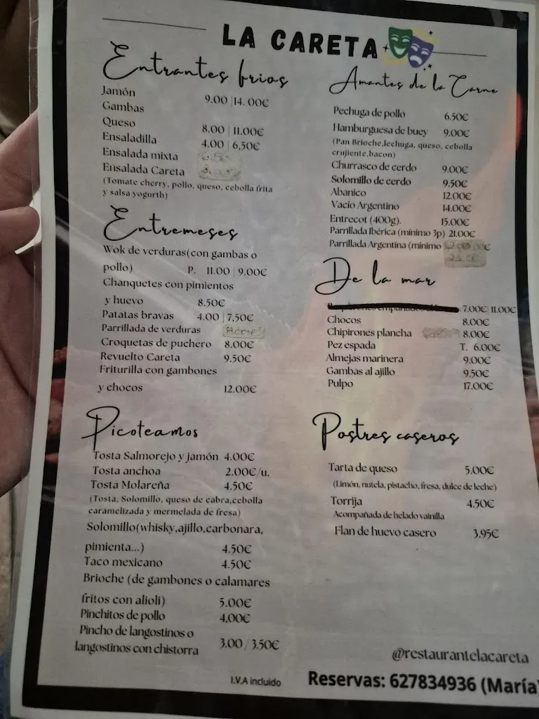 Menu_Brasería La Careta_Molares Los_immagine_1
