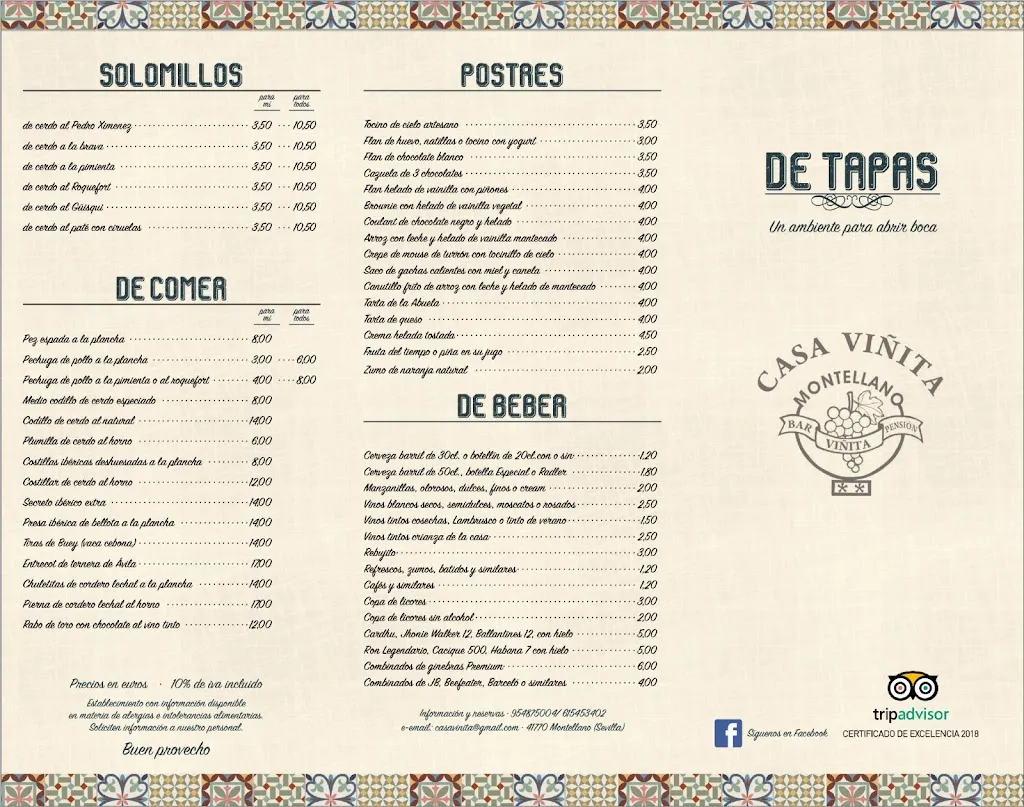 Menü_Restaurante Casa Vinita_Montellano_Bild_3