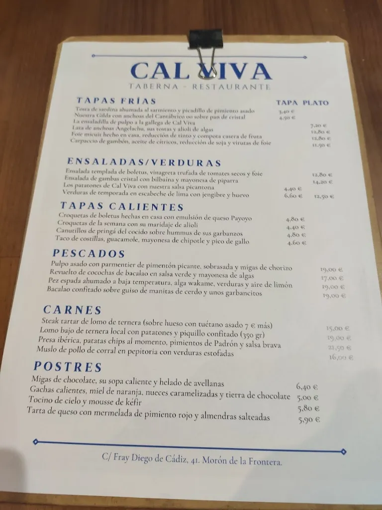 Menu_Cal Viva · Restaurante Enoteca_Morón de la Frontera_image_3