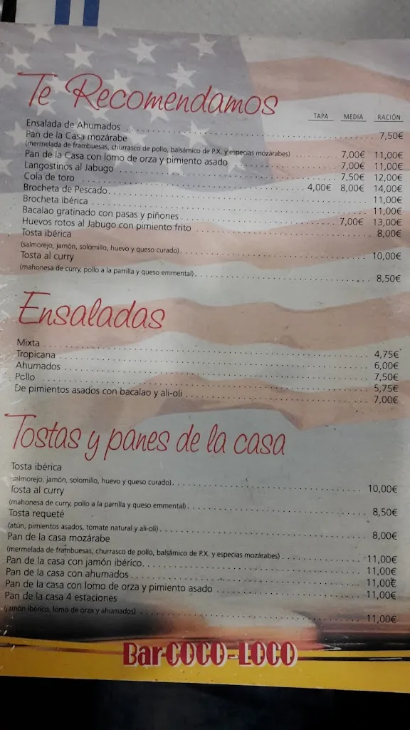 Menu_Bar Coco-Loco_Morón de la Frontera_image_1