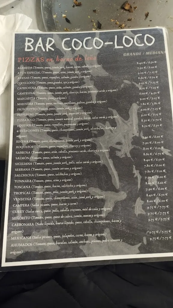 Menu_Bar Coco-Loco_Morón de la Frontera_image_3