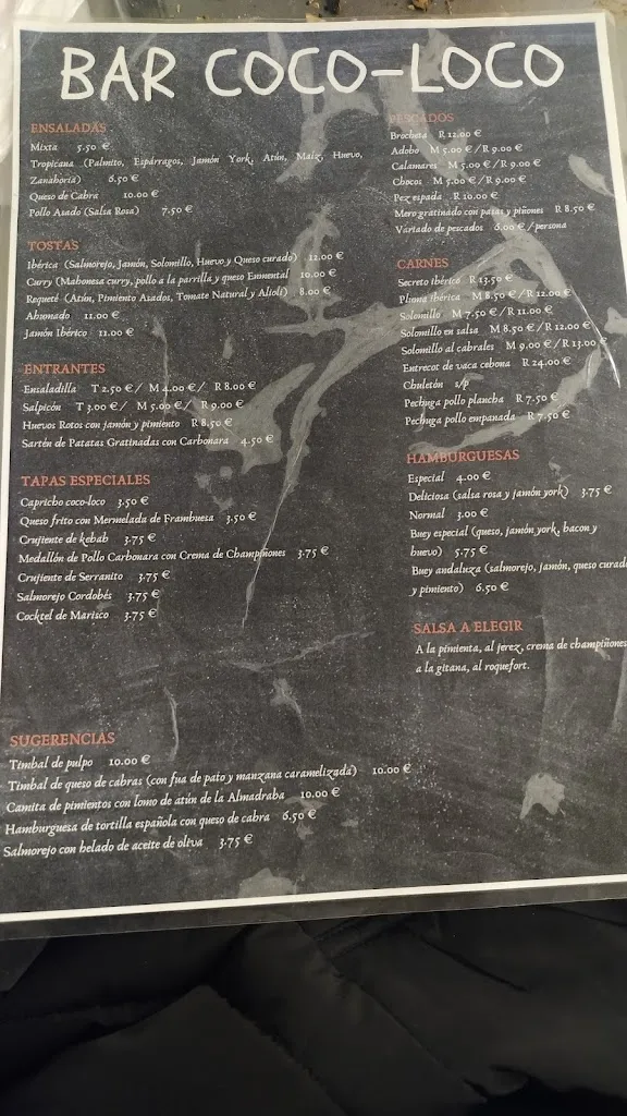 Menu_Bar Coco-Loco_Morón de la Frontera_image_4