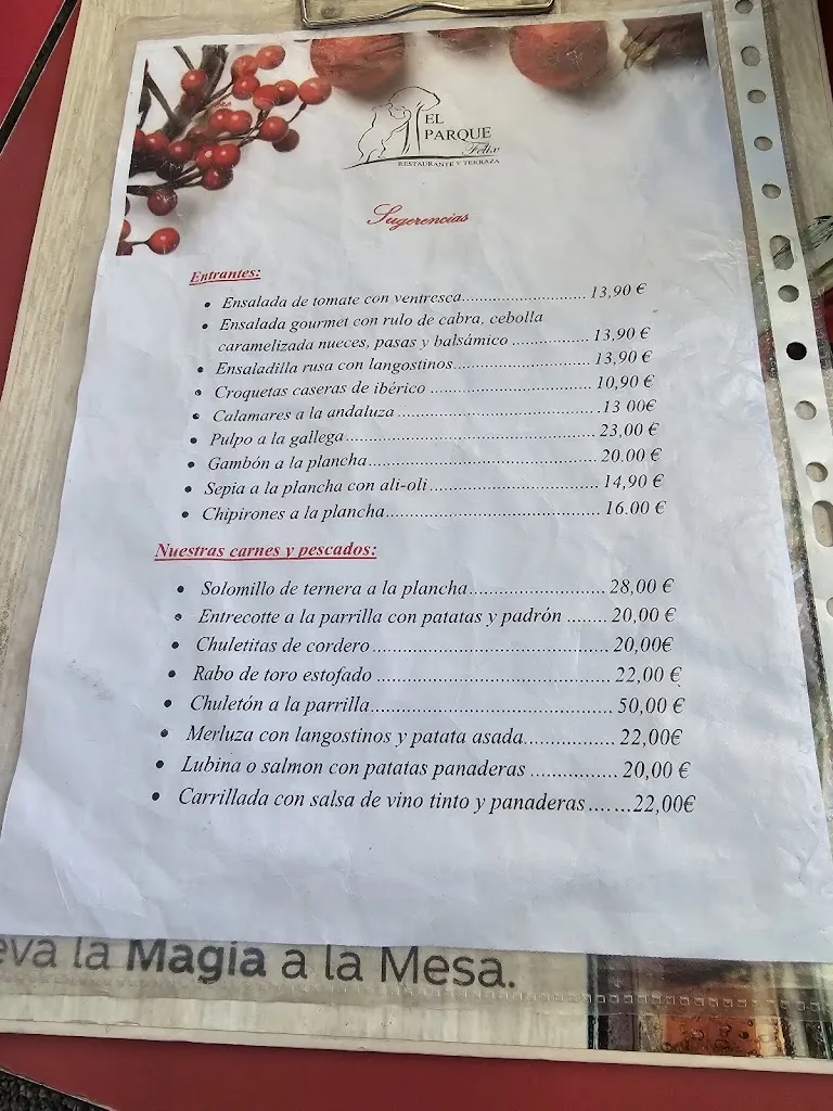 Menu_El Parque Félix - Chiringuito del Batán_Felix_image_2