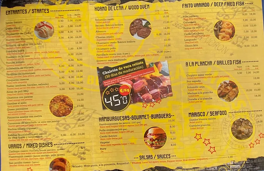 Menu_Bar restaurante The Steak House Morón_Morón de la Frontera_image_1
