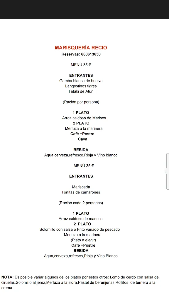 Menu_Marisqueria Recio_Morón de la Frontera_immagine_3