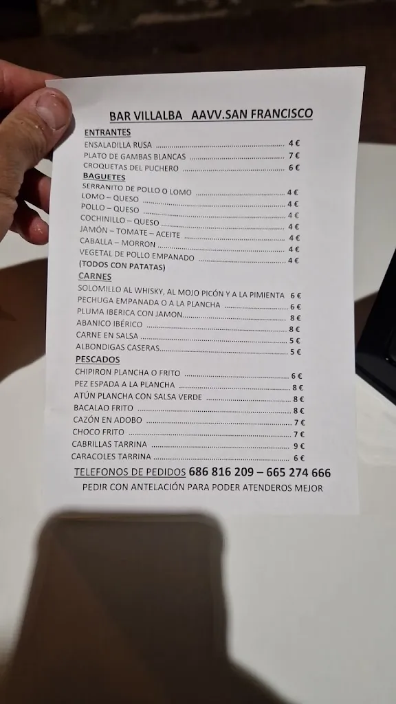 Menu_Bar restaurante San Francisco_Morón de la Frontera_image_1