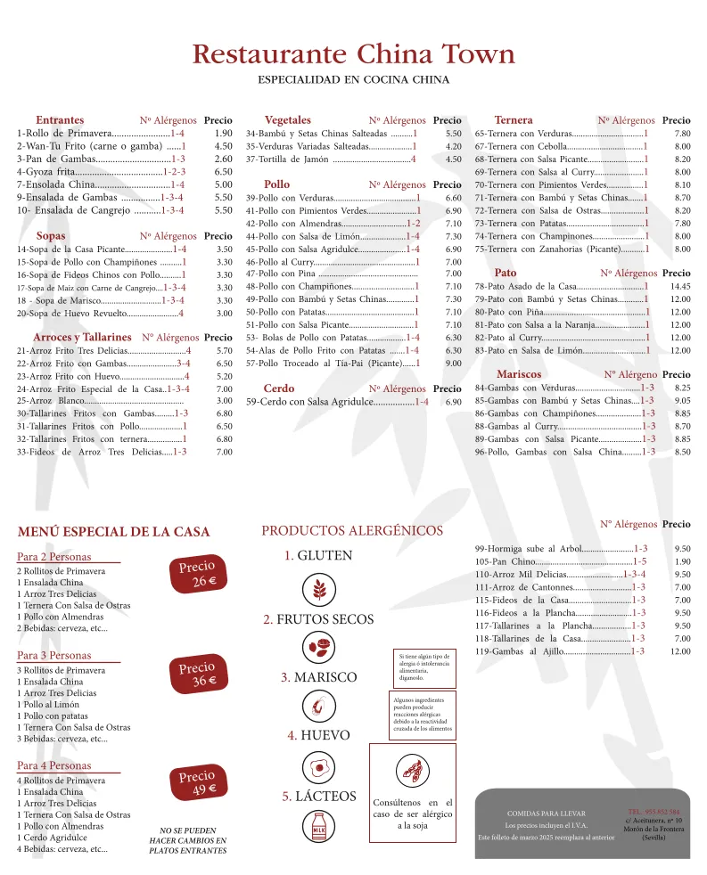 Menu_Restaurante china town_Morón de la Frontera_immagine_1