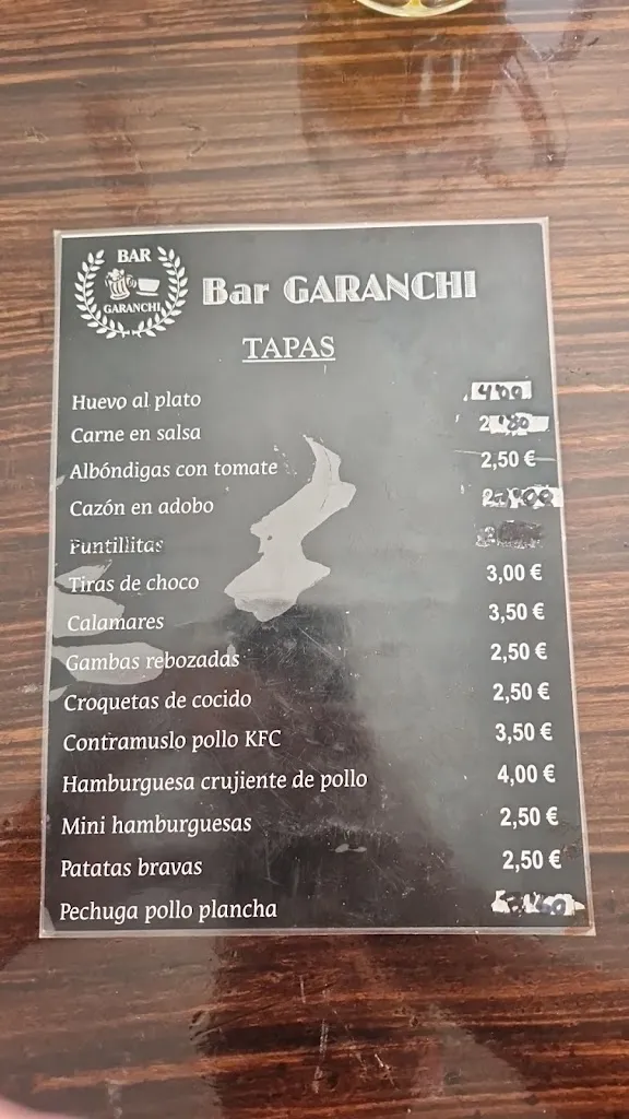 Menu_Bar Garanchi_Morón de la Frontera_image_1