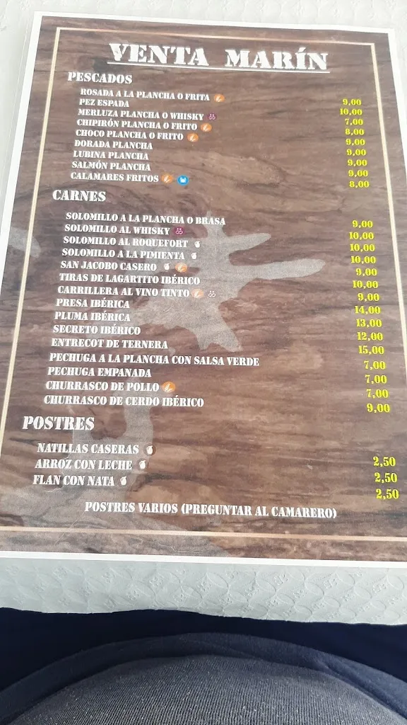 Menu_Venta Bar Marín_Morón de la Frontera_image_1