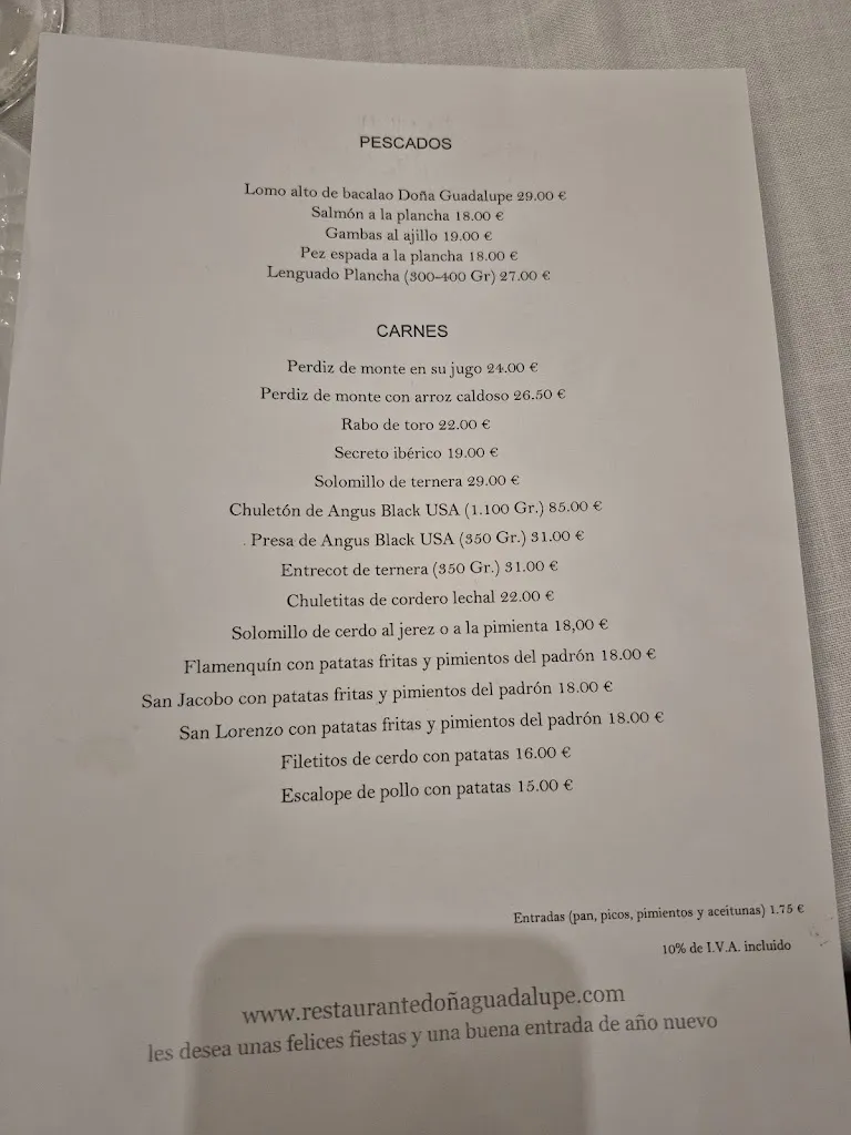 Menu_Doña Guadalupe Restaurante_Osuna_immagine_2
