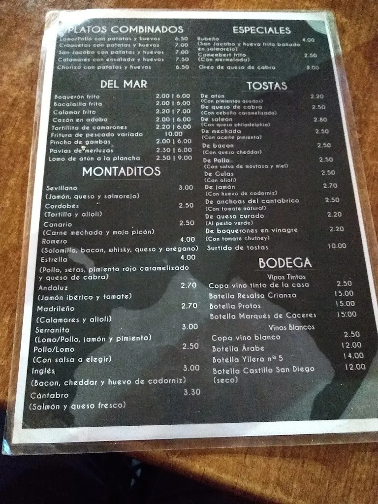 Menu_Bar Plaza Mayor_Osuna_image_4