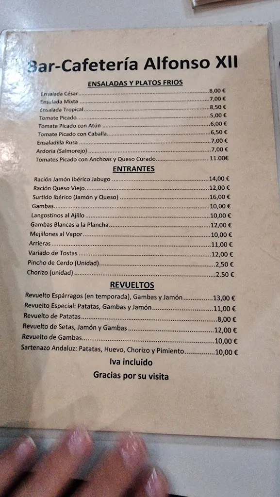 Menu_Cerveceria Cafetería Alfonso XII_Osuna_image_1