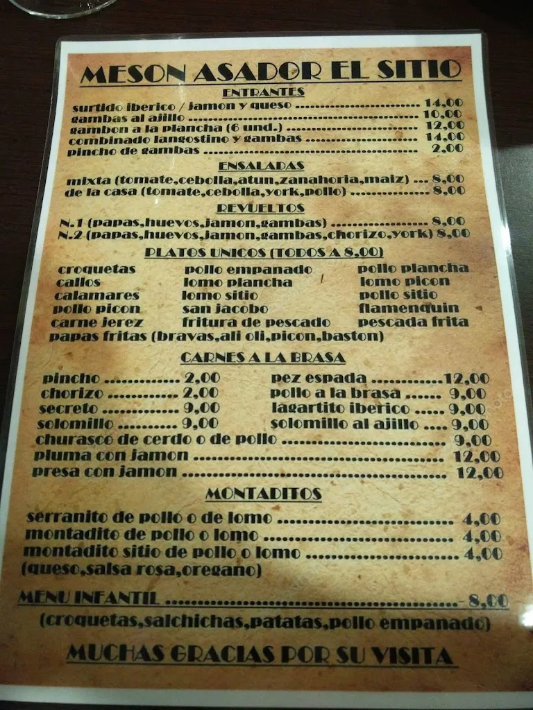 Menu_Mesón Asador El Sitio_Osuna_image_1