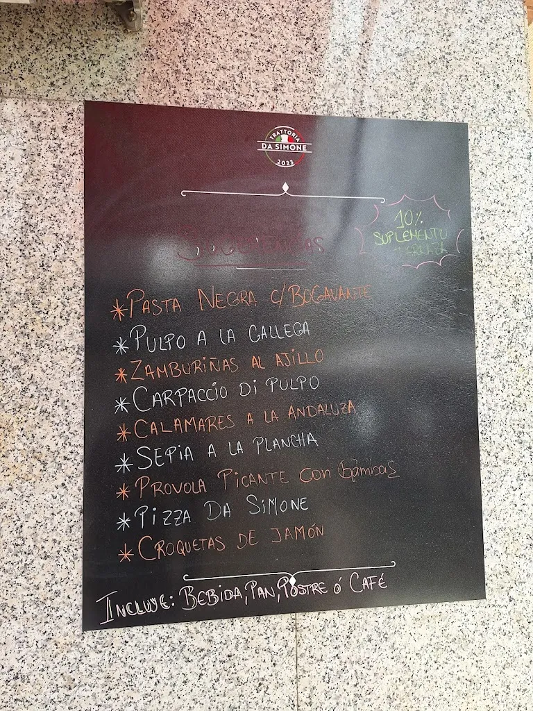 Menu_Restaurante trattoria Da Simone_Osuna_image_1