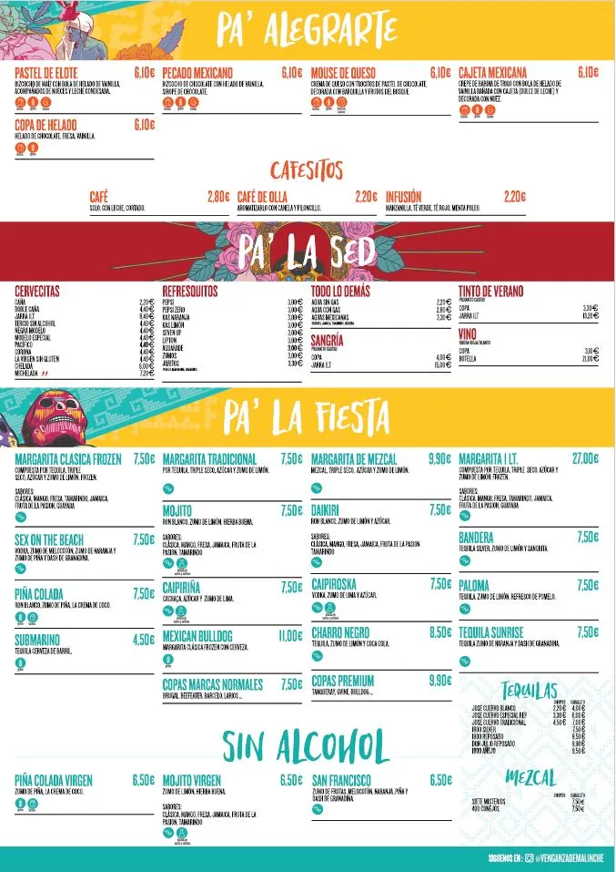 Menu_La Venganza De Malinche | Restaurante Mexicano | Plaza de España_Osuna_image_1