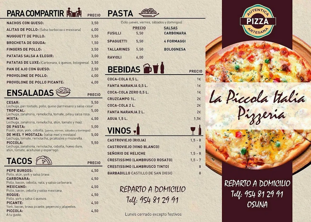 Menu_Piccola Pizzas Osuna_Osuna_image_2