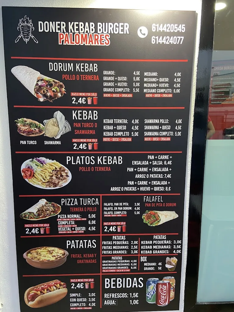 Menu_doner kebab burger palomares_Palomares del Río_image_3