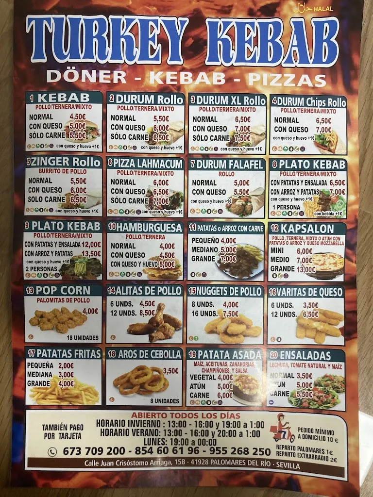 Menu_Turkey kebab _Palomares del Río_image_1