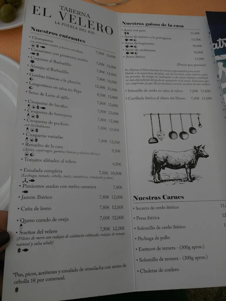 Menu_Taberna El Velero_Puebla del Río La_image_1