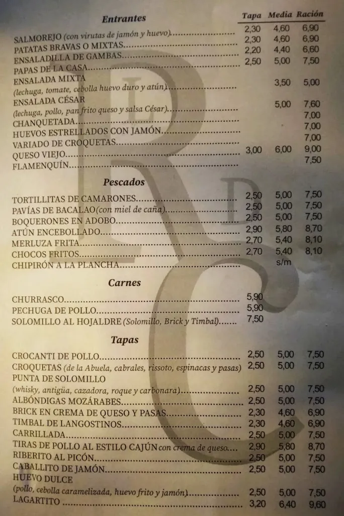 Menu_Bar Las Lozas_Puebla del Río La_image_2