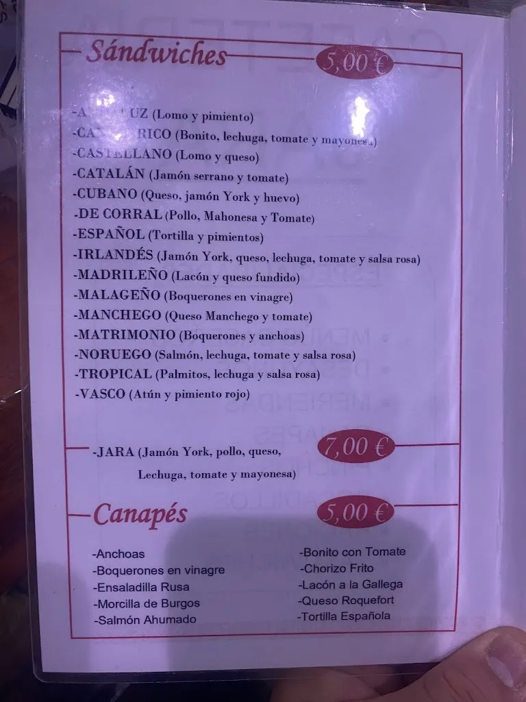 Menu_Cafetería Jara_Real de la Jara El_immagine_1