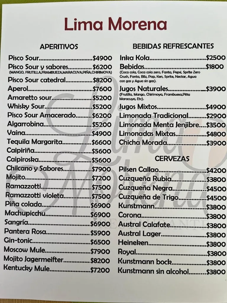 Menu_Lima Morena restaurante_Peñaflor_immagine_1