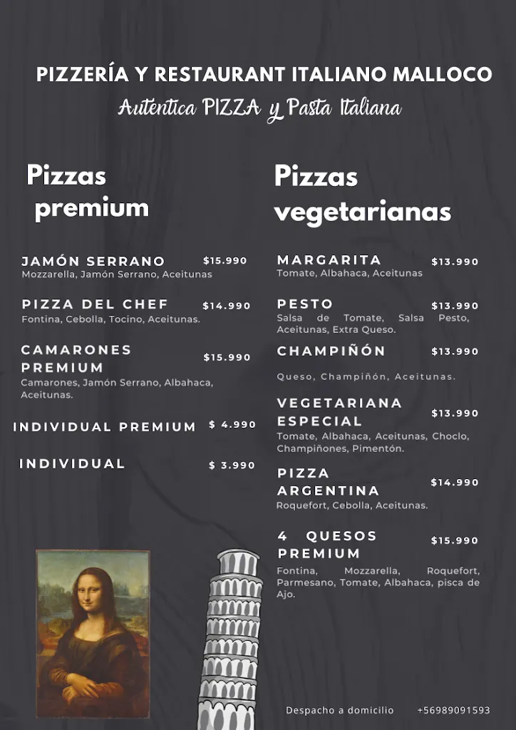 Menu_PIZZERIA ITALIANA Malloco. Restaurant Italiano_Peñaflor_image_4