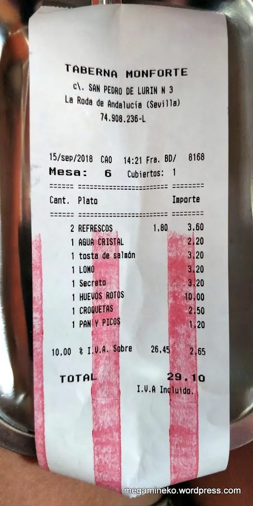 Sara Álvarez Rodríguez_Taberna Monforte_Roda de Andalucía La_review