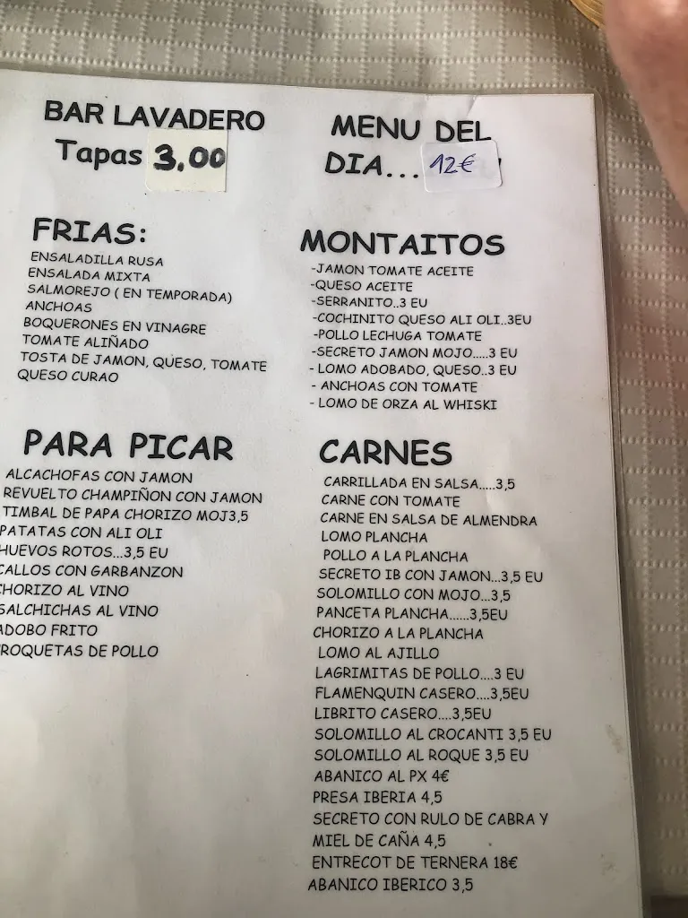 Menu_Rte. El Lavadero_Roda de Andalucía La_image_1