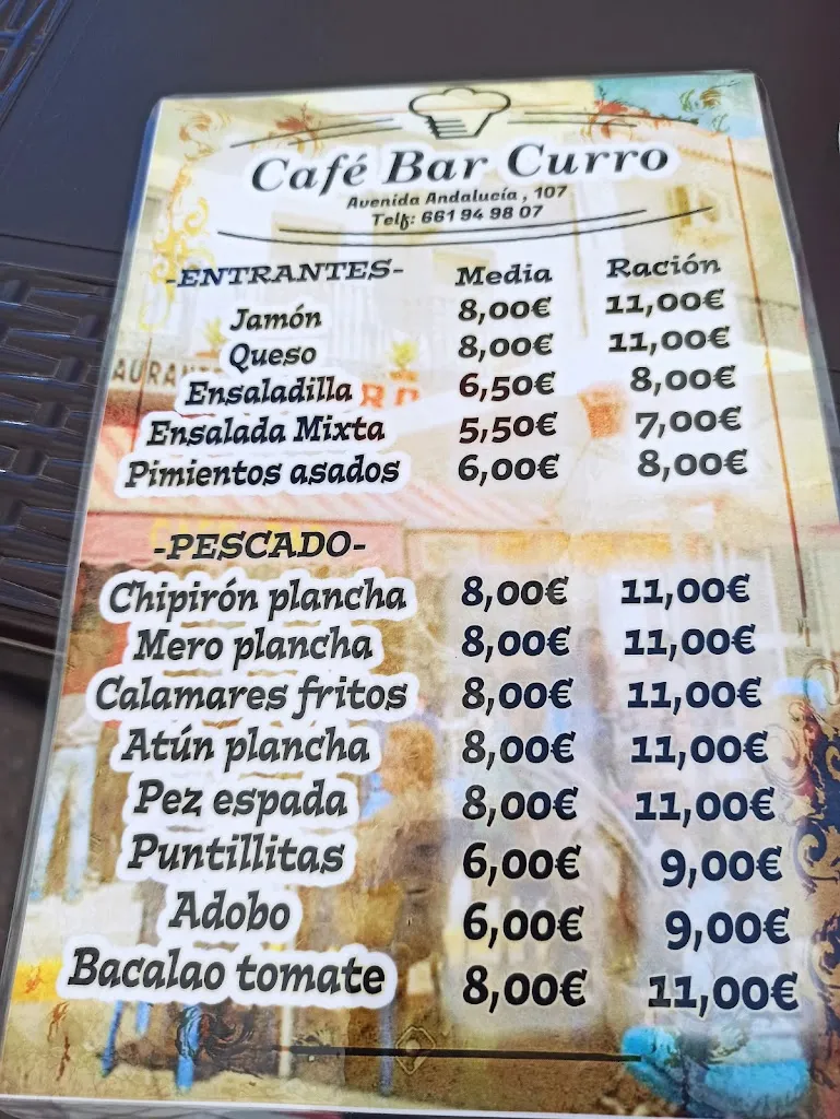 Menu_Bar Restaurante CURRO_Ronquillo El_image_1