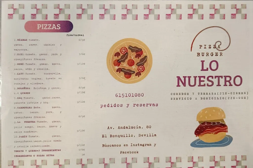 Menu_Lo Nuestro_Ronquillo El_image_1