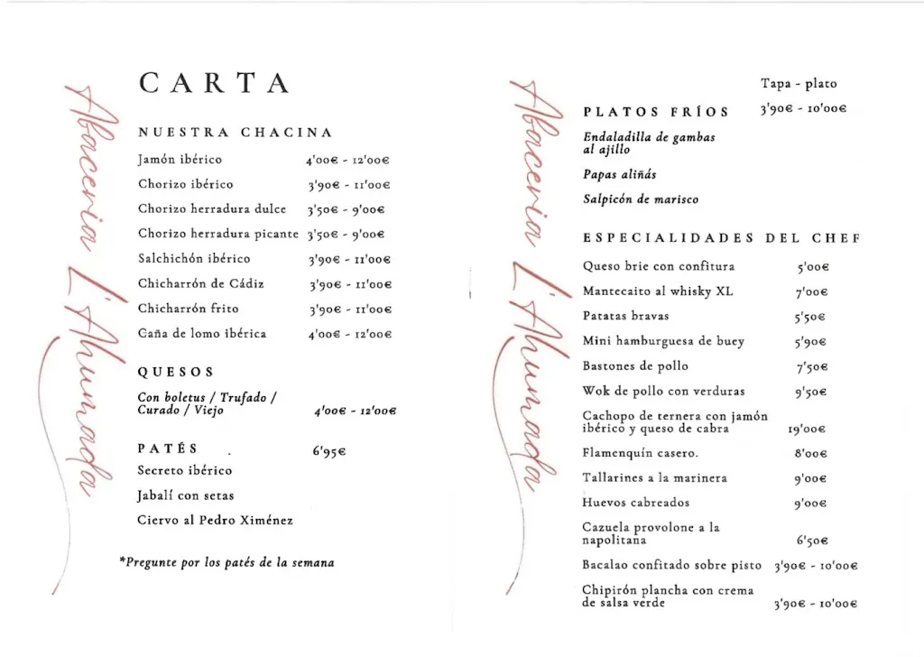 Menu_Abaceria L'AHUMADA_San Juan de Aznalfarache_image_1