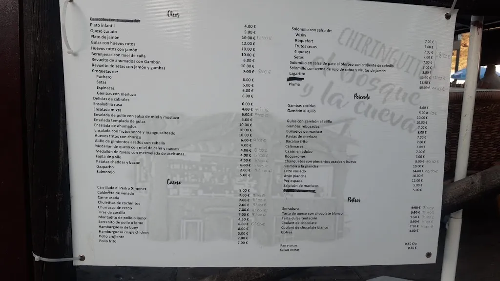 Menu_Chiringuito el bosque_San Nicolás del Puerto_immagine_4