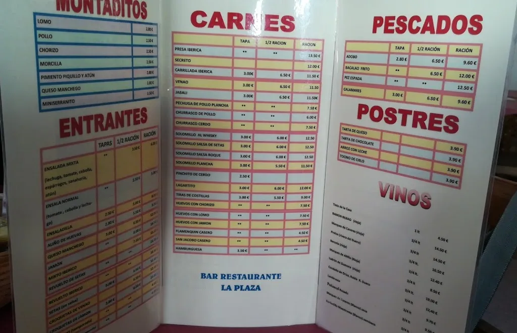 Menu_Bar la Plaza_San Nicolás del Puerto_image_2